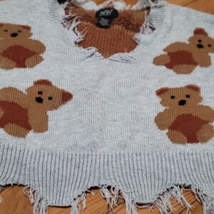 Just Polly bear sweater size L used good condition